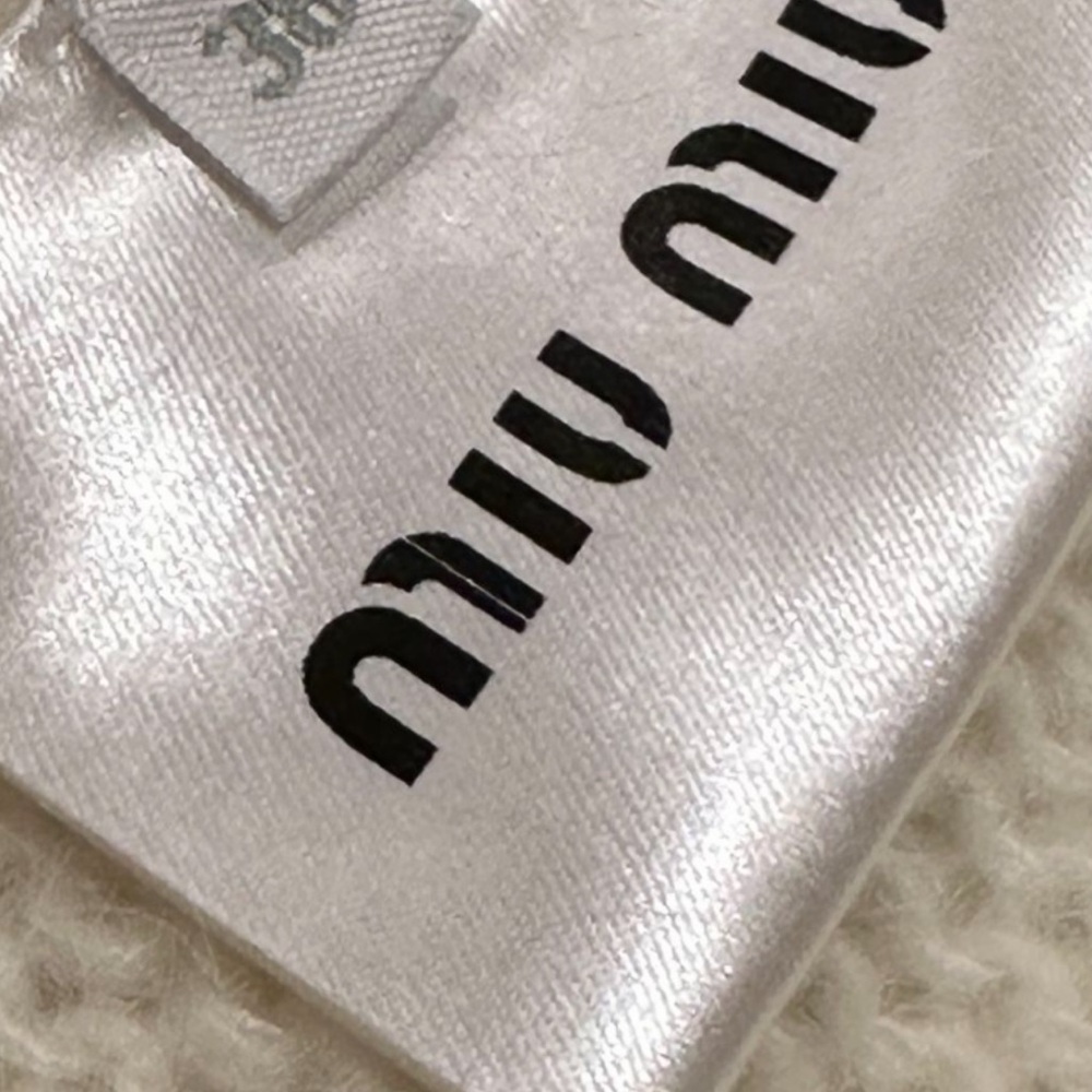 Miu Miu Cream Textured Fabric